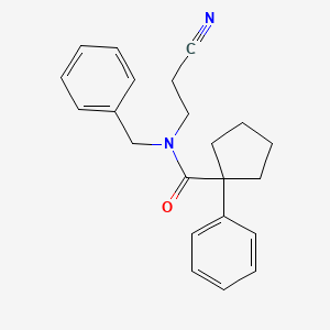 molecular formula C22H24N2O B4678554 N-benzyl-N-(2-cyanoethyl)-1-phenylcyclopentanecarboxamide 