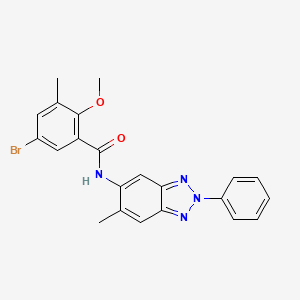 5-bromo-2-methoxy-3-methyl-N-(6-methyl-2-phenyl-2H-1,2,3-benzotriazol-5-yl)benzamide