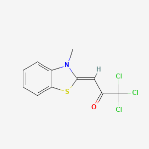 molecular formula C11H8Cl3NOS B4678617 (Z)-1,1,1-trichloro-3-(3-methylbenzo[d]thiazol-2(3H)-ylidene)propan-2-one 