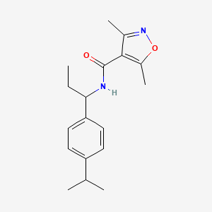 N~4~-[1-(4-ISOPROPYLPHENYL)PROPYL]-3,5-DIMETHYL-4-ISOXAZOLECARBOXAMIDE