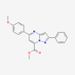 methyl 5-(4-methoxyphenyl)-2-phenylpyrazolo[1,5-a]pyrimidine-7-carboxylate