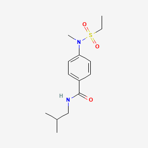 molecular formula C14H22N2O3S B4678632 4-[(ethylsulfonyl)(methyl)amino]-N-isobutylbenzamide 