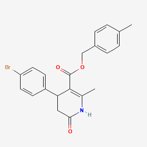 molecular formula C21H20BrNO3 B4678646 4-Methylbenzyl 4-(4-bromophenyl)-2-methyl-6-oxo-1,4,5,6-tetrahydropyridine-3-carboxylate 