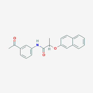 molecular formula C21H19NO3 B4678671 N-(3-acetylphenyl)-2-(2-naphthyloxy)propanamide 