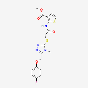 molecular formula C18H17FN4O4S2 B4678717 methyl 2-{[({5-[(4-fluorophenoxy)methyl]-4-methyl-4H-1,2,4-triazol-3-yl}thio)acetyl]amino}-3-thiophenecarboxylate 