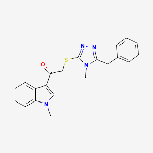 2-[(5-benzyl-4-methyl-4H-1,2,4-triazol-3-yl)sulfanyl]-1-(1-methyl-1H-indol-3-yl)ethanone