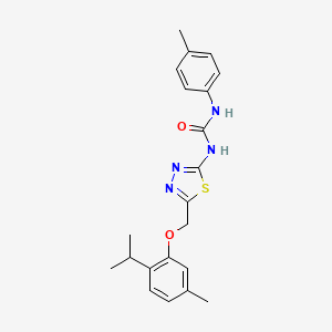 1-(4-Methylphenyl)-3-(5-{[5-methyl-2-(propan-2-yl)phenoxy]methyl}-1,3,4-thiadiazol-2-yl)urea