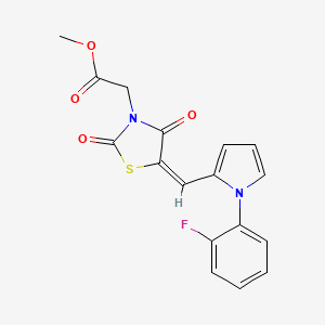 methyl 2-[(5E)-5-[[1-(2-fluorophenyl)pyrrol-2-yl]methylidene]-2,4-dioxo-1,3-thiazolidin-3-yl]acetate