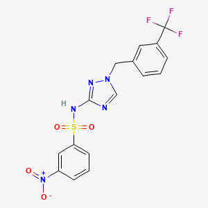 3-nitro-N-{1-[3-(trifluoromethyl)benzyl]-1H-1,2,4-triazol-3-yl}benzenesulfonamide