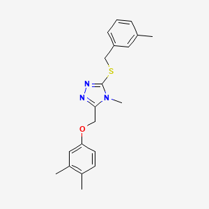 3,4-DIMETHYLPHENYL ({4-METHYL-5-[(3-METHYLBENZYL)SULFANYL]-4H-1,2,4-TRIAZOL-3-YL}METHYL) ETHER