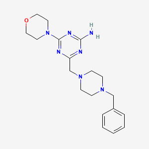 molecular formula C19H27N7O B4678879 s-Triazine, 2-amino-4-((4-benzyl-1-piperazinyl)methyl)-6-morpholino- CAS No. 21921-65-3