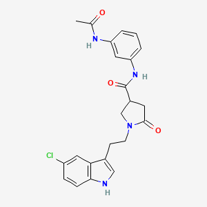 N-[3-(acetylamino)phenyl]-1-[2-(5-chloro-1H-indol-3-yl)ethyl]-5-oxopyrrolidine-3-carboxamide