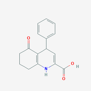 molecular formula C16H15NO3 B4678934 5-氧代-4-苯基-1,4,5,6,7,8-六氢-2-喹啉甲酸 