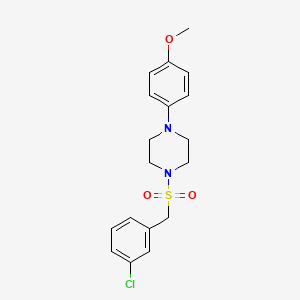 1-[(3-CHLOROPHENYL)METHANESULFONYL]-4-(4-METHOXYPHENYL)PIPERAZINE