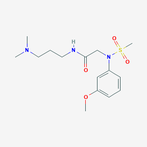 molecular formula C15H25N3O4S B4678939 N~1~-[3-(dimethylamino)propyl]-N~2~-(3-methoxyphenyl)-N~2~-(methylsulfonyl)glycinamide 