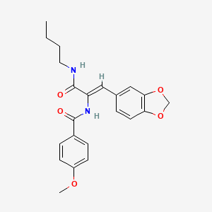 N-[(Z)-1-(1,3-benzodioxol-5-yl)-3-(butylamino)-3-oxoprop-1-en-2-yl]-4-methoxybenzamide