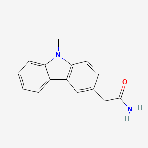 molecular formula C15H14N2O B4678955 2-(9-methyl-9H-carbazol-3-yl)acetamide 