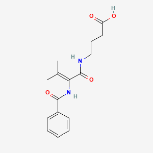 Butanoic acid, 4-((2-(benzoylamino)-3-methyl-1-oxo-2-butenyl)amino)-