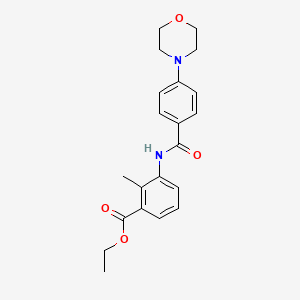 molecular formula C21H24N2O4 B4678978 ethyl 2-methyl-3-{[4-(4-morpholinyl)benzoyl]amino}benzoate 