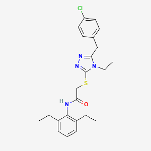 2-{[5-(4-chlorobenzyl)-4-ethyl-4H-1,2,4-triazol-3-yl]sulfanyl}-N-(2,6-diethylphenyl)acetamide