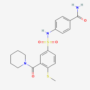 4-({[4-(methylthio)-3-(1-piperidinylcarbonyl)phenyl]sulfonyl}amino)benzamide