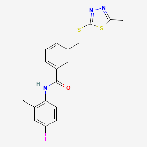 N-(4-iodo-2-methylphenyl)-3-{[(5-methyl-1,3,4-thiadiazol-2-yl)thio]methyl}benzamide