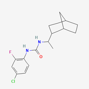 molecular formula C16H20ClFN2O B4679043 1-[1-(Bicyclo[2.2.1]hept-2-yl)ethyl]-3-(4-chloro-2-fluorophenyl)urea 