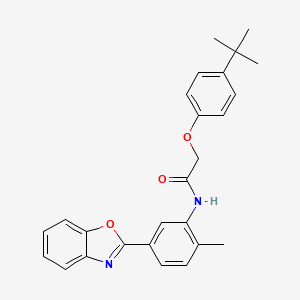 N-[5-(1,3-benzoxazol-2-yl)-2-methylphenyl]-2-(4-tert-butylphenoxy)acetamide