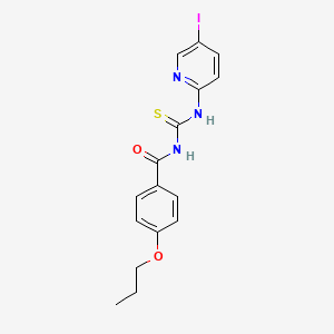 N-[(5-iodopyridin-2-yl)carbamothioyl]-4-propoxybenzamide