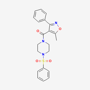 (5-METHYL-3-PHENYL-4-ISOXAZOLYL)[4-(PHENYLSULFONYL)PIPERAZINO]METHANONE