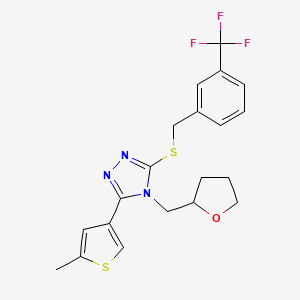 3-(5-methylthiophen-3-yl)-4-(tetrahydrofuran-2-ylmethyl)-5-{[3-(trifluoromethyl)benzyl]sulfanyl}-4H-1,2,4-triazole