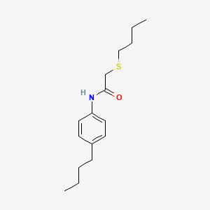 molecular formula C16H25NOS B4679150 N-(4-butylphenyl)-2-(butylthio)acetamide 