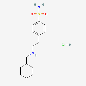 molecular formula C15H25ClN2O2S B4679190 4-{2-[(cyclohexylmethyl)amino]ethyl}benzenesulfonamide hydrochloride 