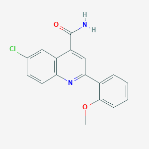 6-Chloro-2-(2-methoxyphenyl)quinoline-4-carboxamide