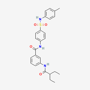 3-(2-ETHYLBUTANAMIDO)-N-{4-[(4-METHYLPHENYL)SULFAMOYL]PHENYL}BENZAMIDE