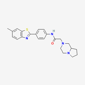 molecular formula C23H26N4OS B4679254 2-(hexahydropyrrolo[1,2-a]pyrazin-2(1H)-yl)-N-[4-(6-methyl-1,3-benzothiazol-2-yl)phenyl]acetamide 