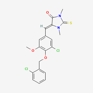 5-{3-chloro-4-[(2-chlorobenzyl)oxy]-5-methoxybenzylidene}-1,3-dimethyl-2-thioxo-4-imidazolidinone