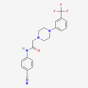 molecular formula C20H19F3N4O B4679275 N-(4-cyanophenyl)-2-{4-[3-(trifluoromethyl)phenyl]piperazin-1-yl}acetamide 