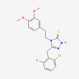 5-(2-chloro-6-fluorobenzyl)-4-[2-(3,4-dimethoxyphenyl)ethyl]-4H-1,2,4-triazole-3-thiol