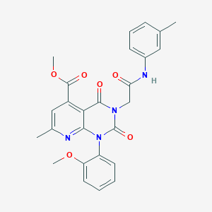 METHYL 1-(2-METHOXYPHENYL)-7-METHYL-3-{[(3-METHYLPHENYL)CARBAMOYL]METHYL}-2,4-DIOXO-1H,2H,3H,4H-PYRIDO[2,3-D]PYRIMIDINE-5-CARBOXYLATE