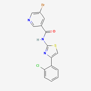 molecular formula C15H9BrClN3OS B4679303 5-bromo-N-[4-(2-chlorophenyl)-1,3-thiazol-2-yl]pyridine-3-carboxamide 