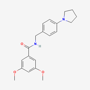 molecular formula C20H24N2O3 B4679326 3,5-dimethoxy-N-[4-(1-pyrrolidinyl)benzyl]benzamide 