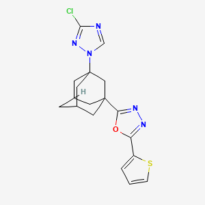 2-[3-(3-chloro-1H-1,2,4-triazol-1-yl)-1-adamantyl]-5-(2-thienyl)-1,3,4-oxadiazole