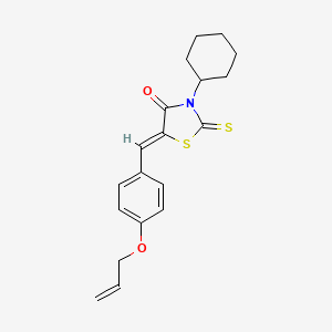 (5Z)-3-cyclohexyl-5-[4-(prop-2-en-1-yloxy)benzylidene]-2-thioxo-1,3-thiazolidin-4-one