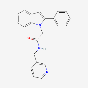 2-(2-phenyl-1H-indol-1-yl)-N-(pyridin-3-ylmethyl)acetamide