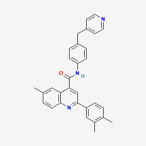 2-(3,4-dimethylphenyl)-6-methyl-N-[4-(4-pyridinylmethyl)phenyl]-4-quinolinecarboxamide