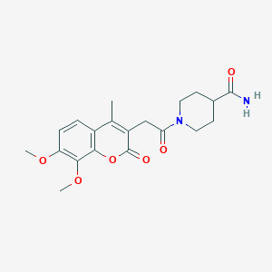 1-[(7,8-dimethoxy-4-methyl-2-oxo-2H-chromen-3-yl)acetyl]piperidine-4-carboxamide