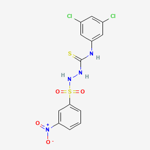 N-(3,5-dichlorophenyl)-2-[(3-nitrophenyl)sulfonyl]hydrazinecarbothioamide