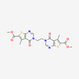 dimethyl 3,3'-(1,2-ethanediyl)bis(5-methyl-4-oxo-3,4-dihydrothieno[2,3-d]pyrimidine-6-carboxylate)