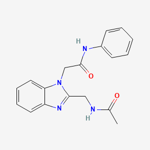 N-({1-[(phenylcarbamoyl)methyl]-1H-1,3-benzodiazol-2-yl}methyl)acetamide